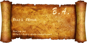 Buzi Absa névjegykártya